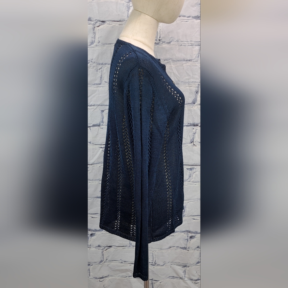 Karen Kane Women's Button Up Sweater Knit 100% Rayon Cardigan Vintage 90s Medium - Picture 11 of 16